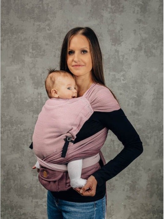 LennyHybrid, Standard, herringbone, 100% puuvill - LITTLE HERRINGBONE OMBRE PINK