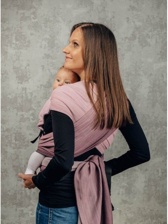 LennyHybrid, Standard, herringbone, 100% cotton - LITTLE HERRINGBONE OMBRE PINK