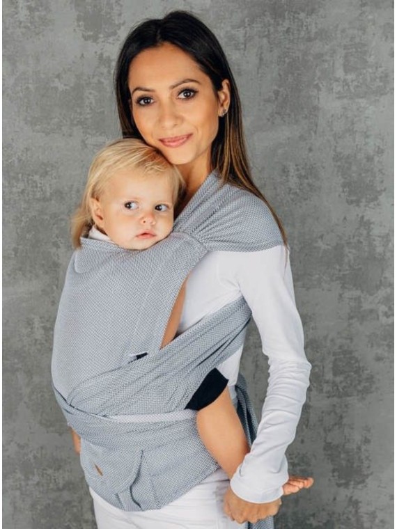 LennyHybrid, Standard, herringbone, 100% cotton - LITTLE HERRINGBONE GREY
