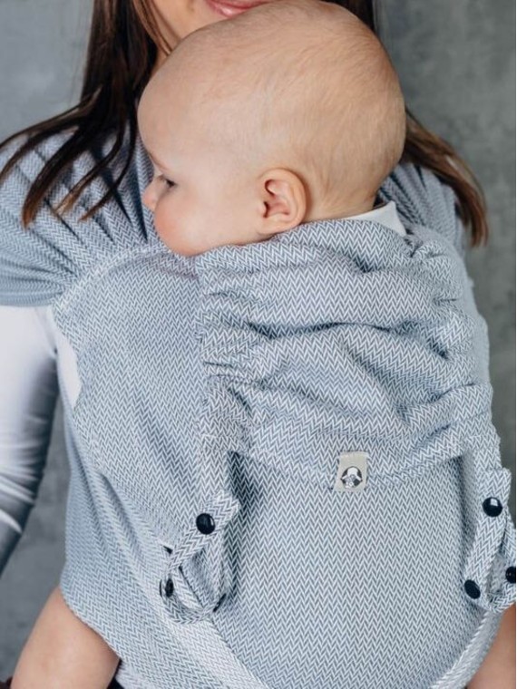 LennyHybrid, Standard, herringbone, 100% cotton - LITTLE HERRINGBONE GREY
