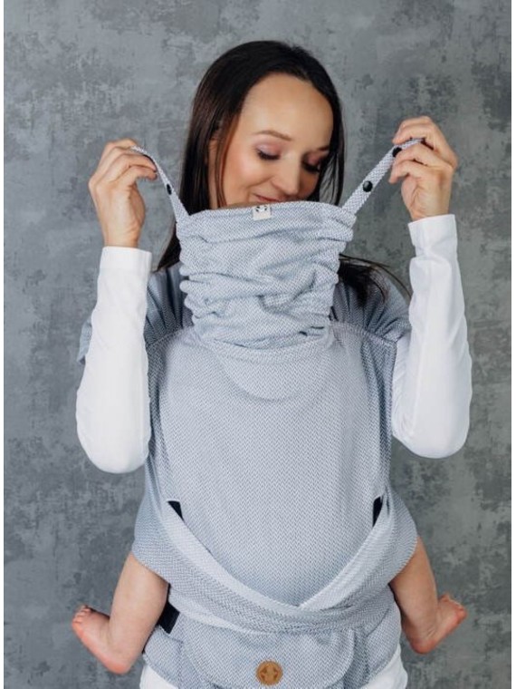 LennyHybrid, Standard, herringbone, 100% cotton - LITTLE HERRINGBONE GREY