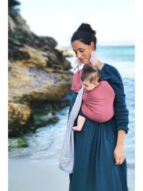 LOVE RADIUS No Knot Little Wrap, Mottled Grey / Pink Rose LOVE RADIUS No Knot Little Wrap, Mottled Grey / Pink Rose