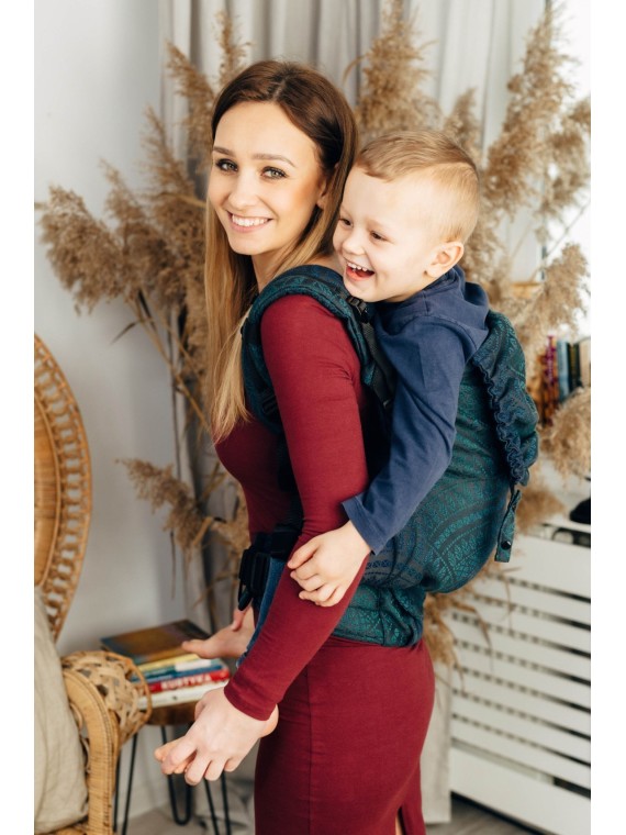 LennyPreschool (jacquard, 100% cotton) - PEACOCK'S TAIL - QUANTUM