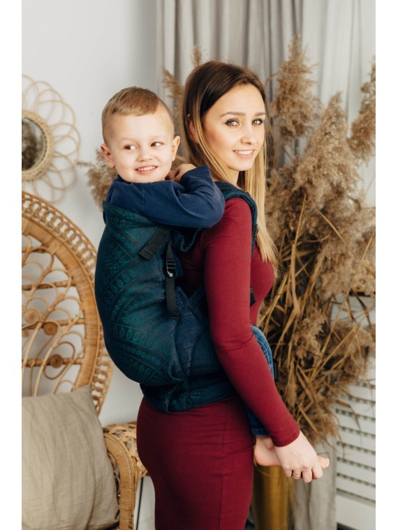 LennyPreschool (jacquard, 100% cotton) - PEACOCK'S TAIL - QUANTUM